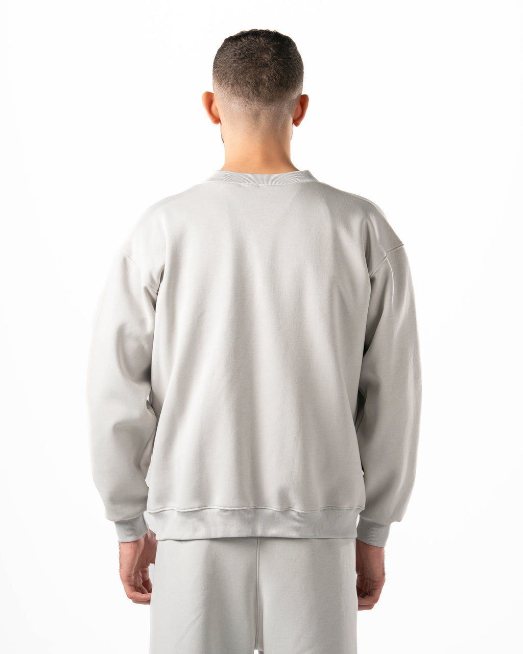 Unisex Silver Zip-Up Sweater