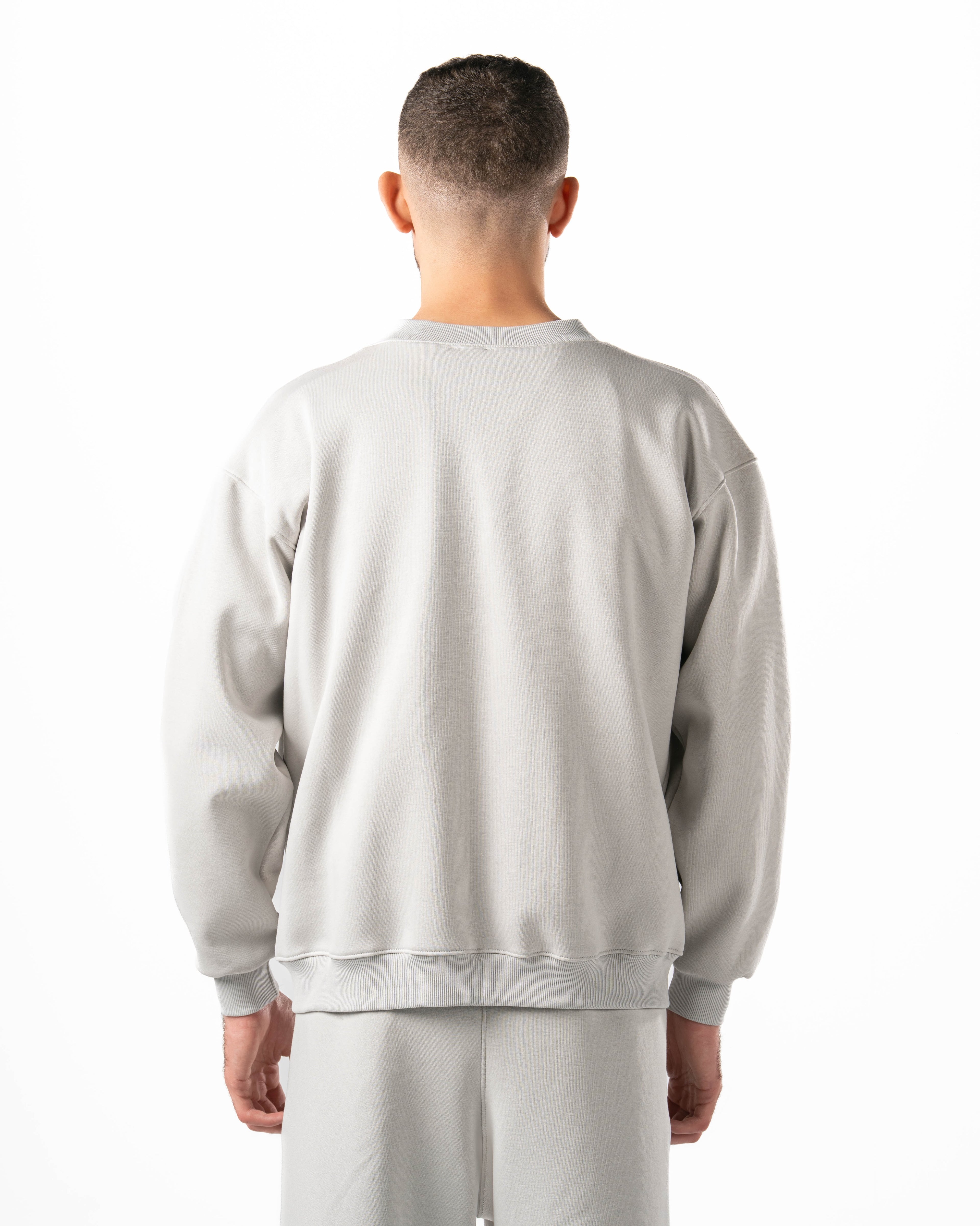 Unisex Silver Zip-Up Sweater