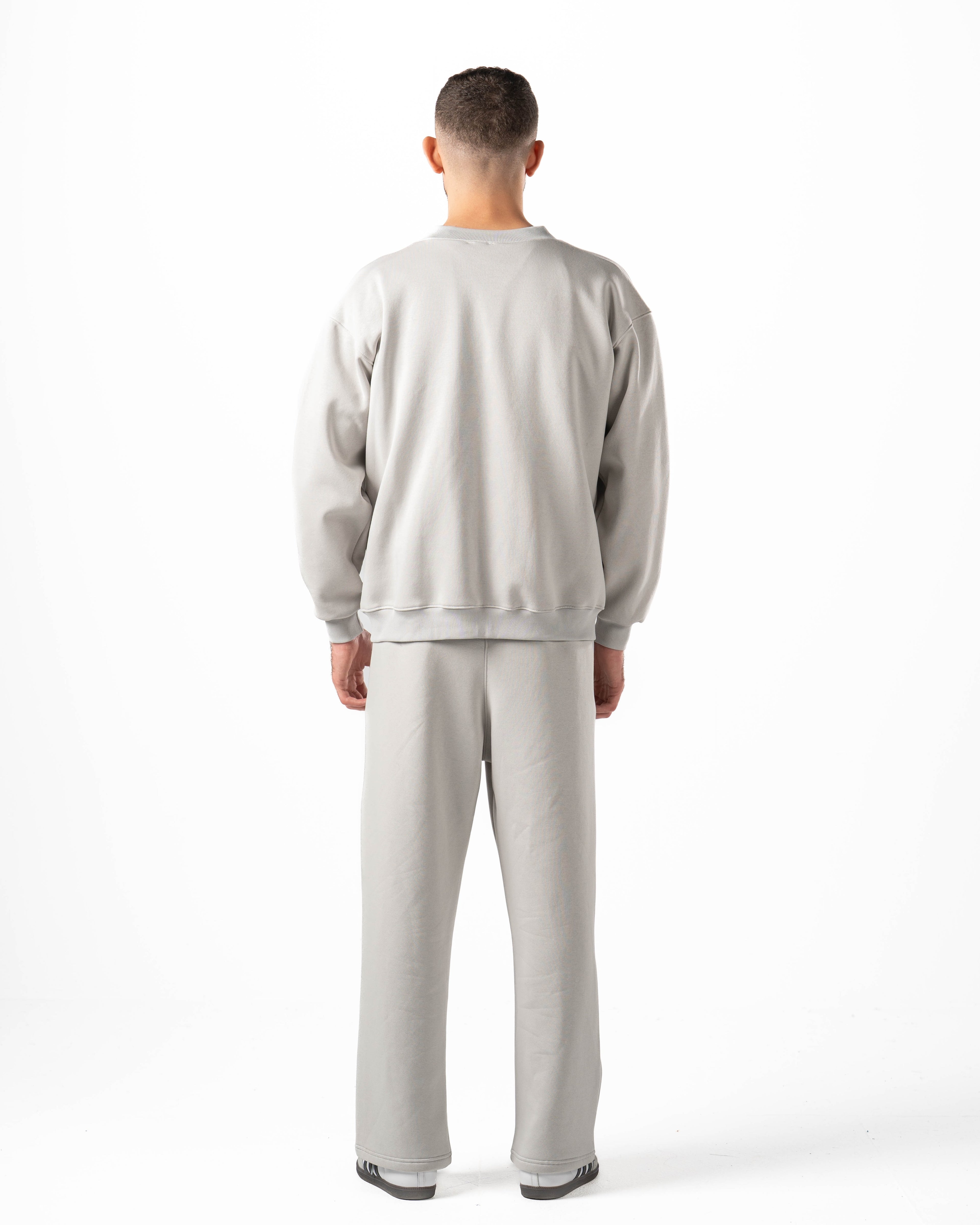 Unisex Silver Zip-Up Sweater Set