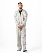 Unisex Silver Zip-Up Sweater Set