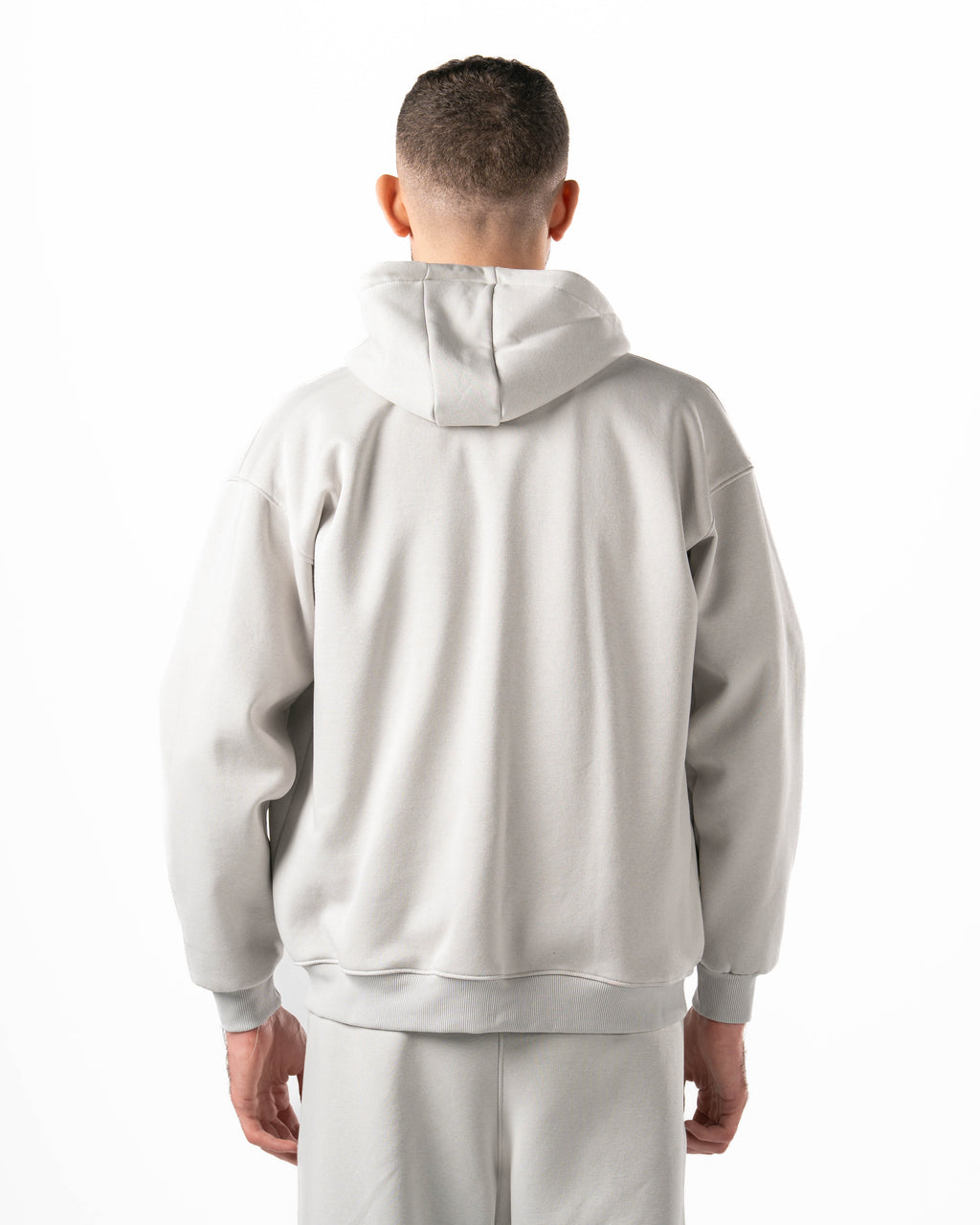 Unisex Silver Zip-Up Hoodie