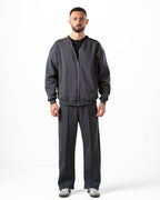 Unisex Dark Grey Zip-Up Sweater Set