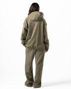 Unisex Olive Zip-Up Hoodie Set