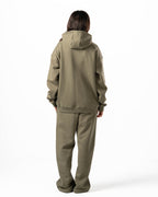 Unisex Olive Quarter-Zip Hoodie Set
