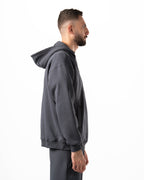 Unisex Dark Grey Quarter-Zip Hoodie