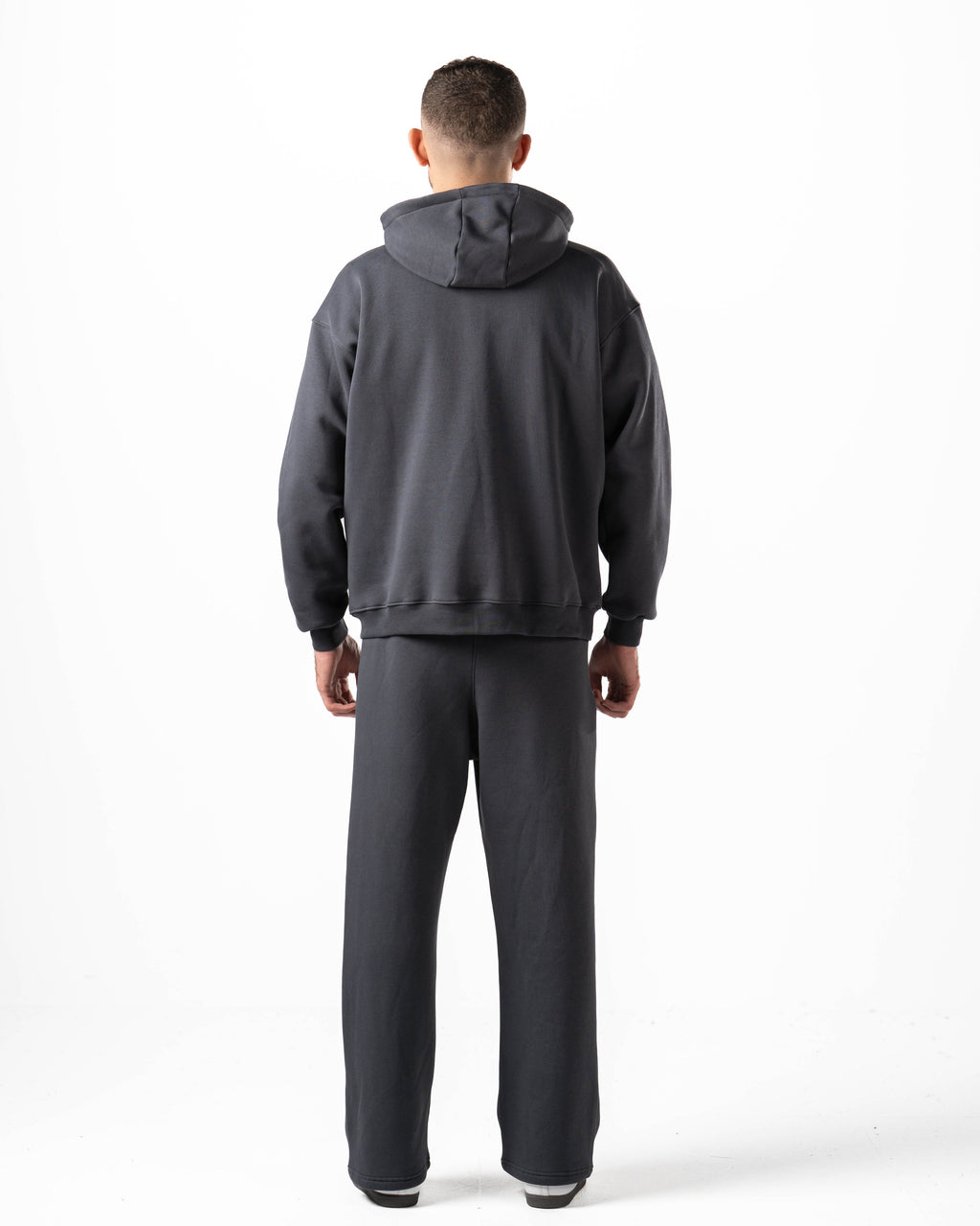 Unisex Dark Grey Quarter-Zip Hoodie Set