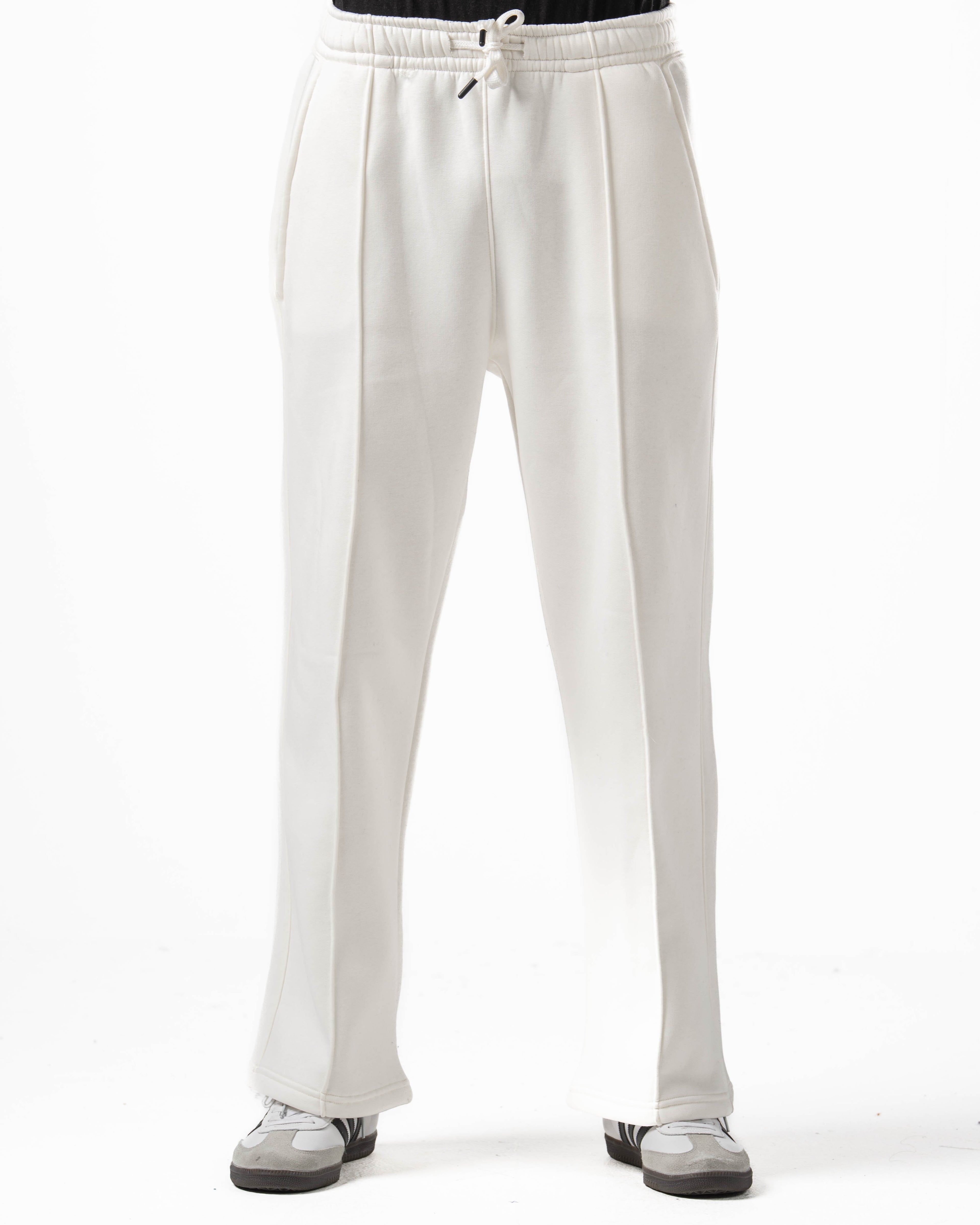 Unisex White Wide Leg Sweatpants