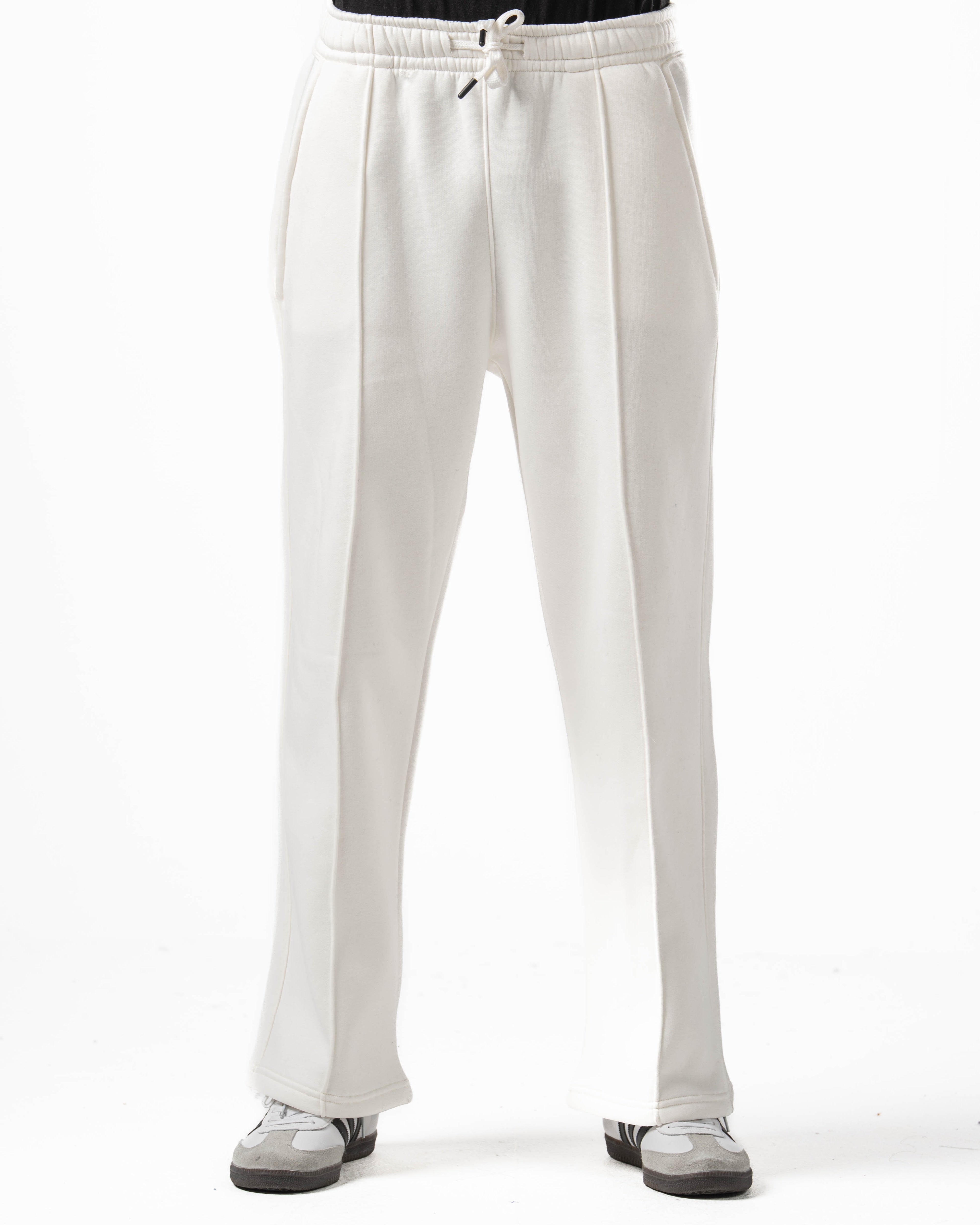 Unisex White Wide Leg Sweatpants