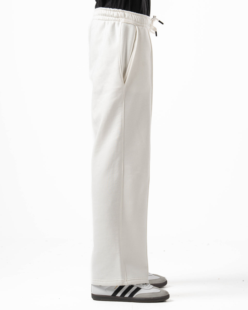 Unisex White Wide Leg Sweatpants