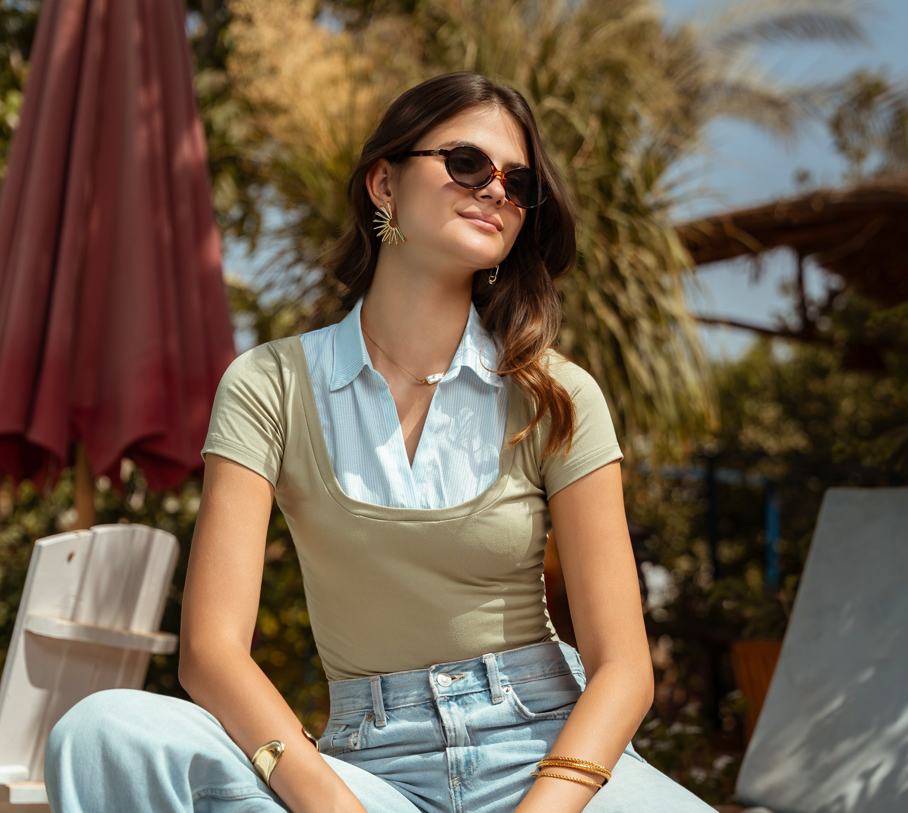 Layered Short Sleeve Top