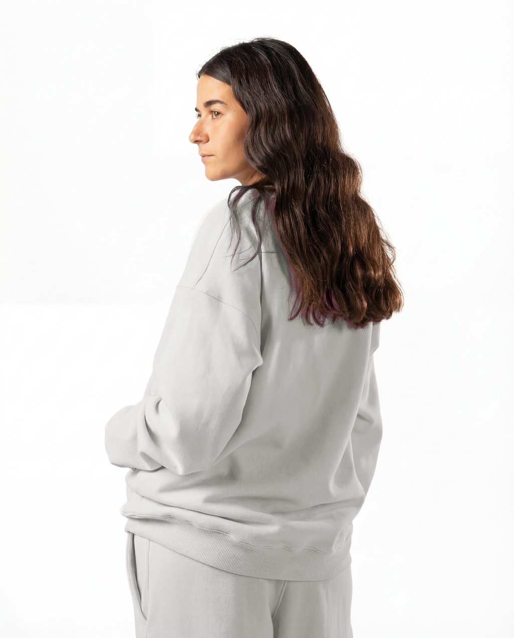 Unisex Silver Zip-Up Sweater