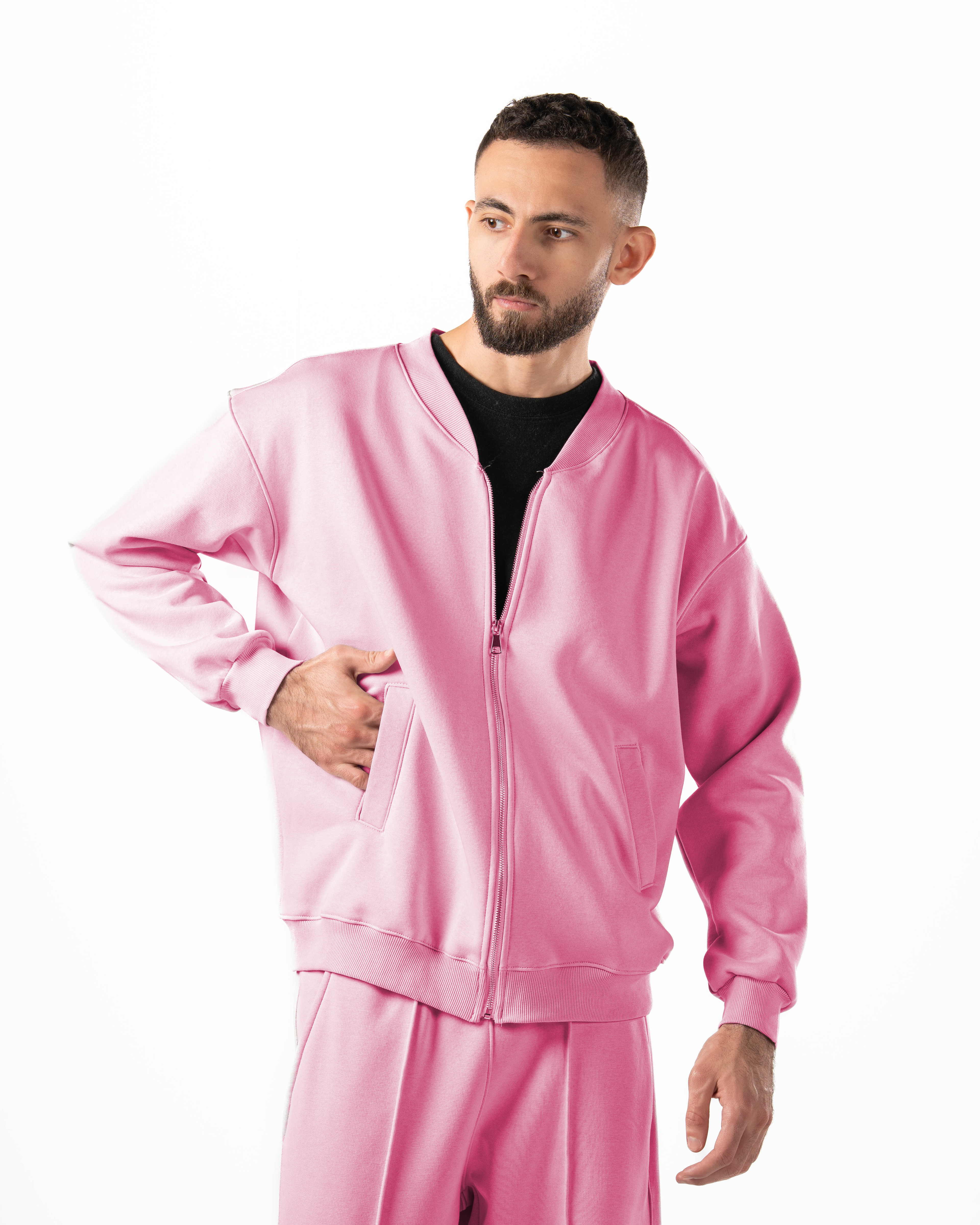 Unisex Rose Zip-Up Sweater