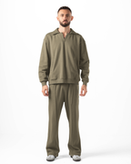Unisex Olive Polo Sweater Set
