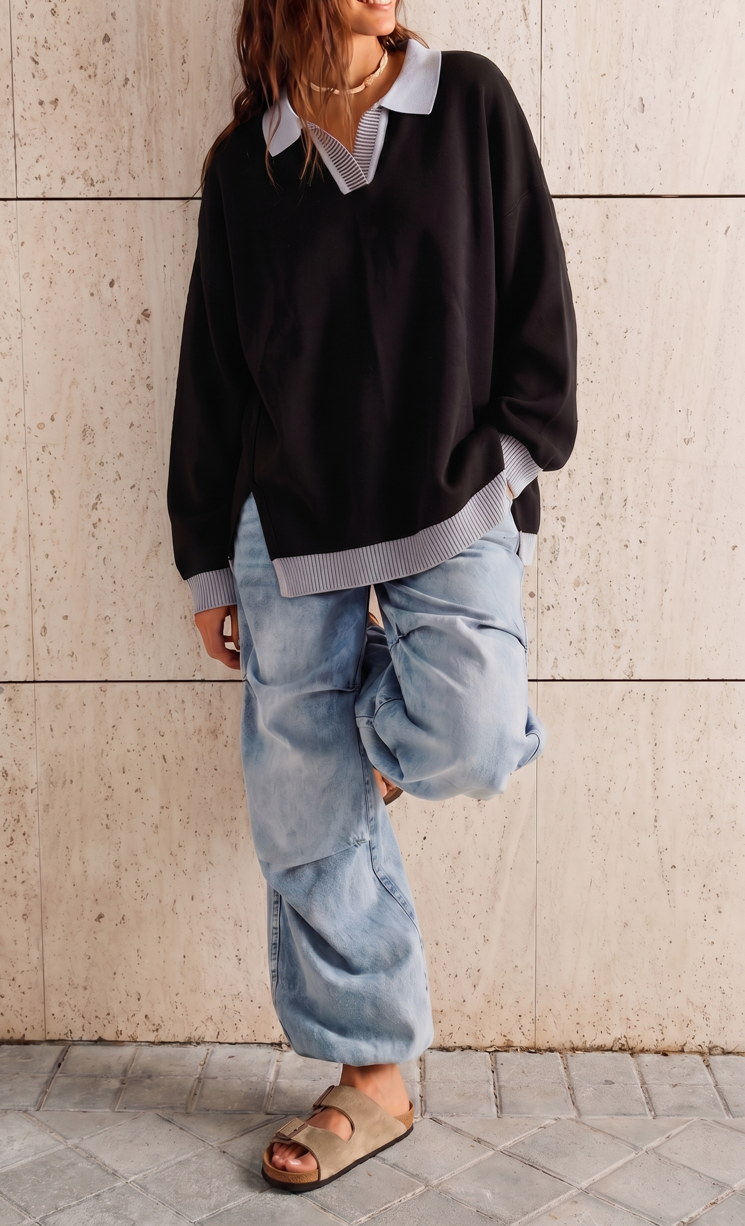 Knit Polo Long Sleeve