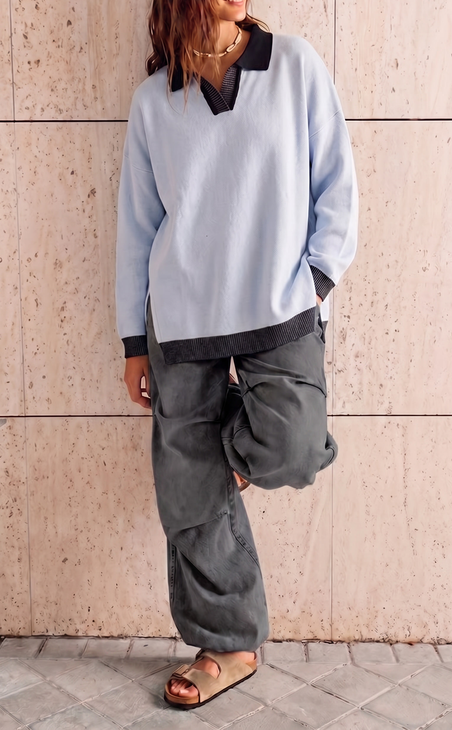 Knit Polo Long Sleeve
