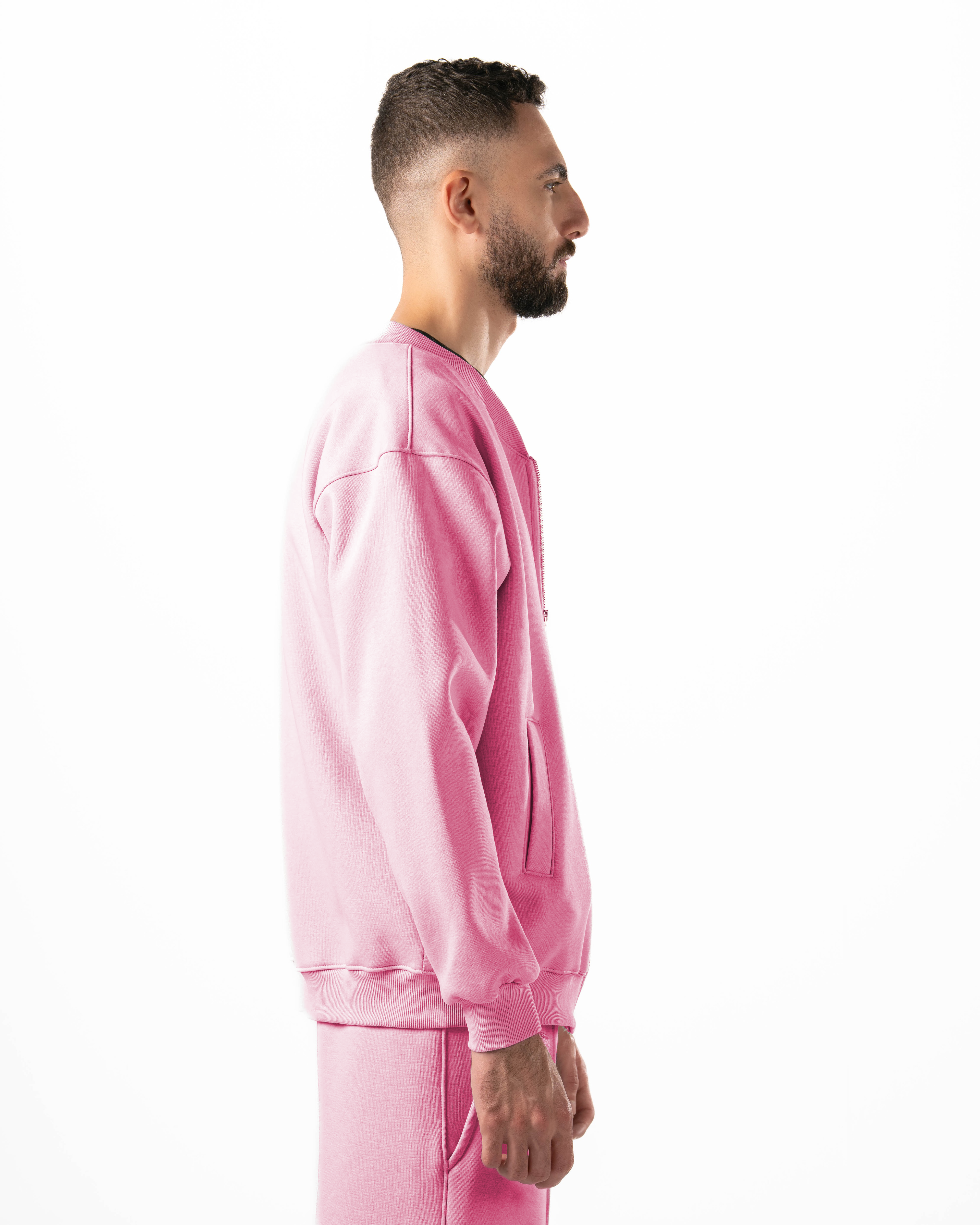 Unisex Rose Zip-Up Sweater