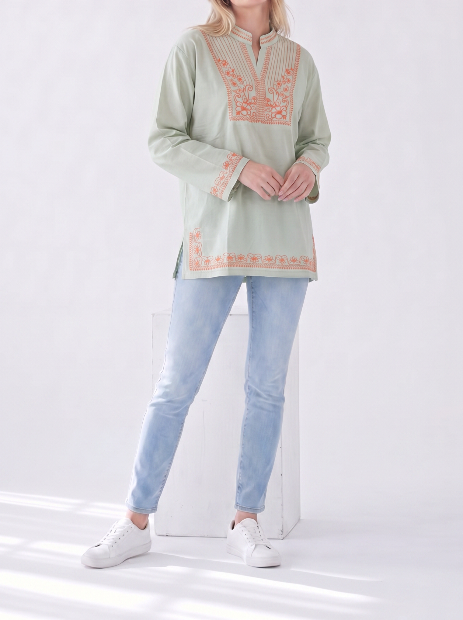 Embroidered Long Sleeve Set