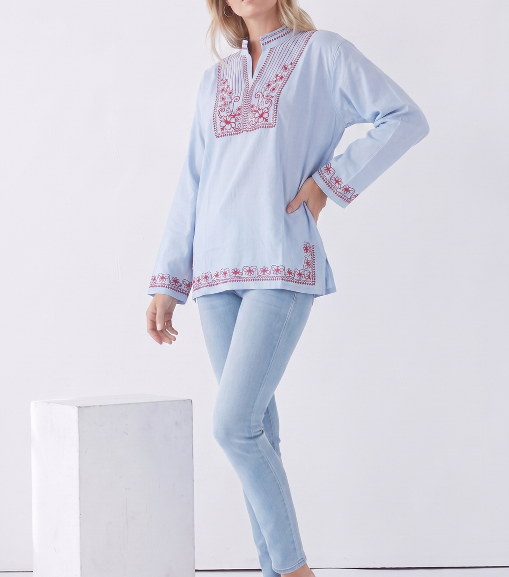Embroidered Long Sleeve — Unisex Relaxed Fit