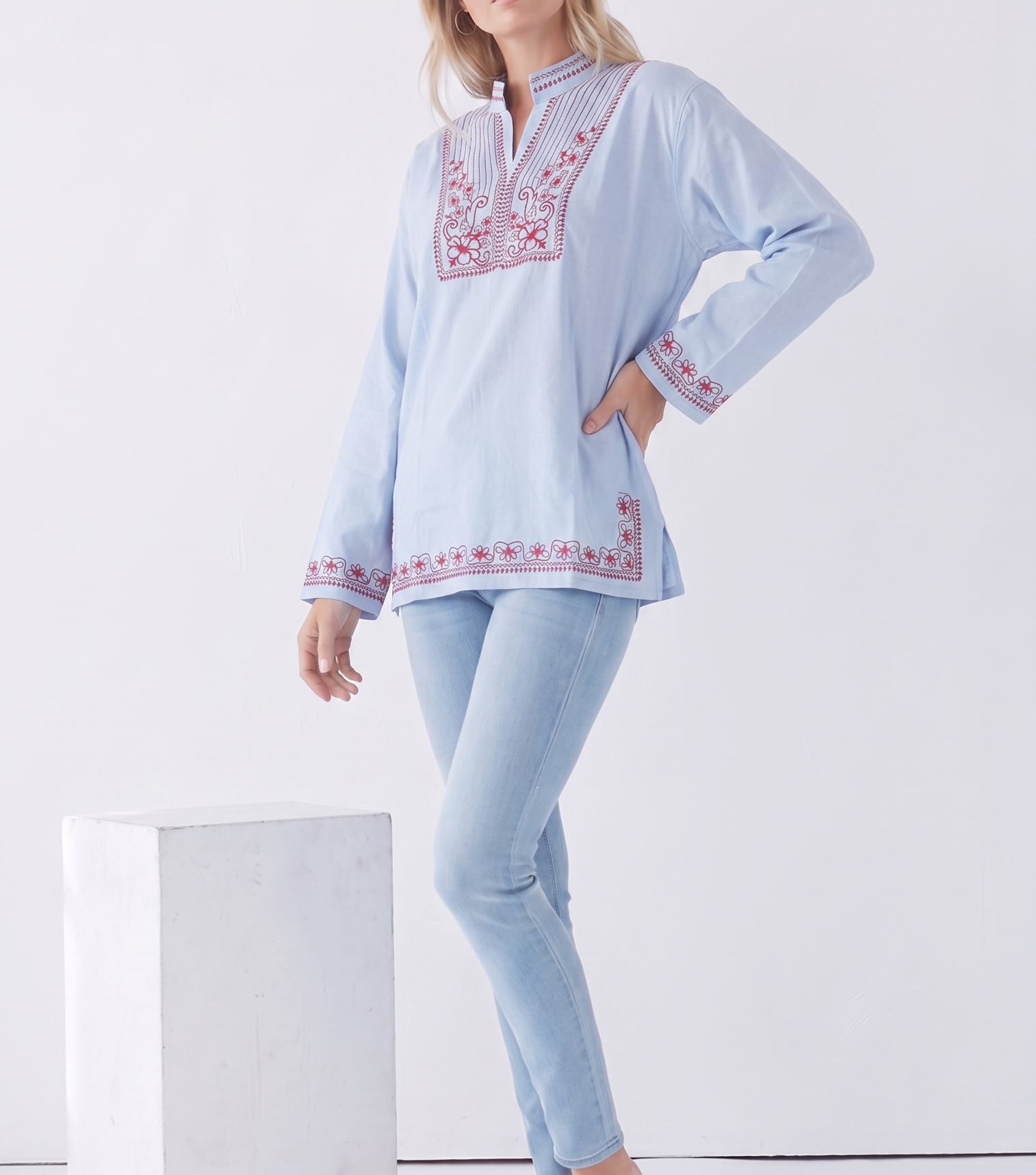 Embroidered Long Sleeve Set