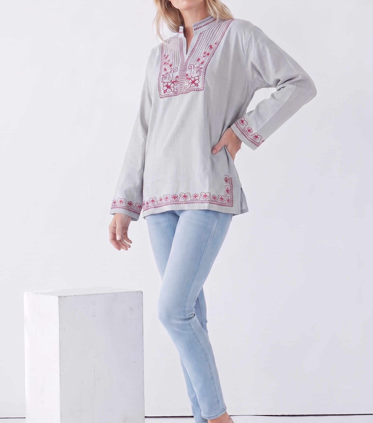 Embroidered Long Sleeve Set