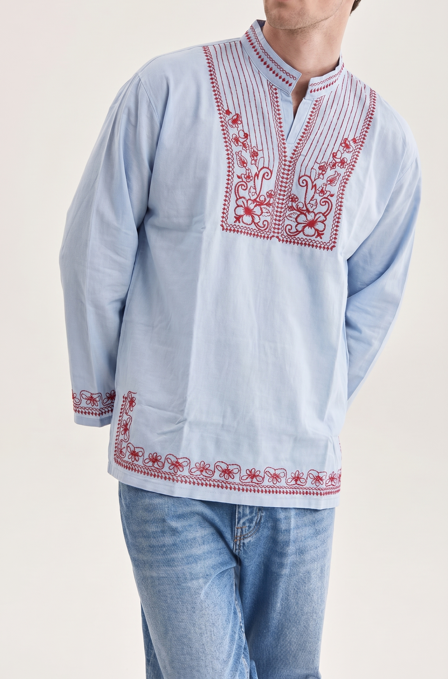 Embroidered Long Sleeve Set