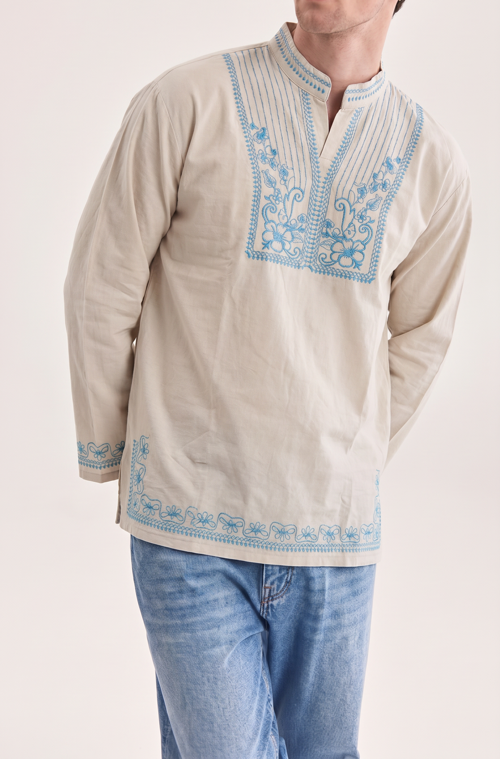 Embroidered Long Sleeve — Unisex Relaxed Fit