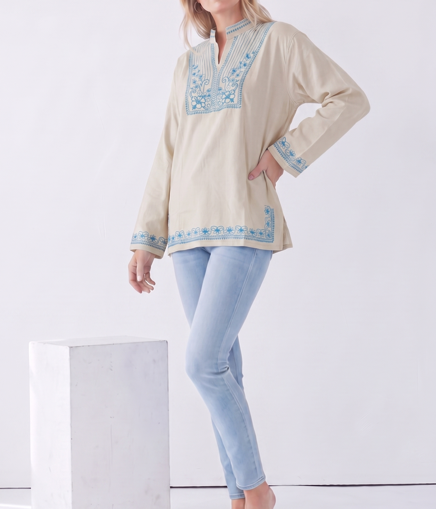 Embroidered Long Sleeve Set