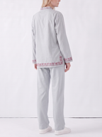 Embroidered Long Sleeve Set — Unisex Relaxed Fit