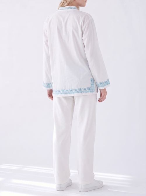 Embroidered Long Sleeve Set — Unisex Relaxed Fit