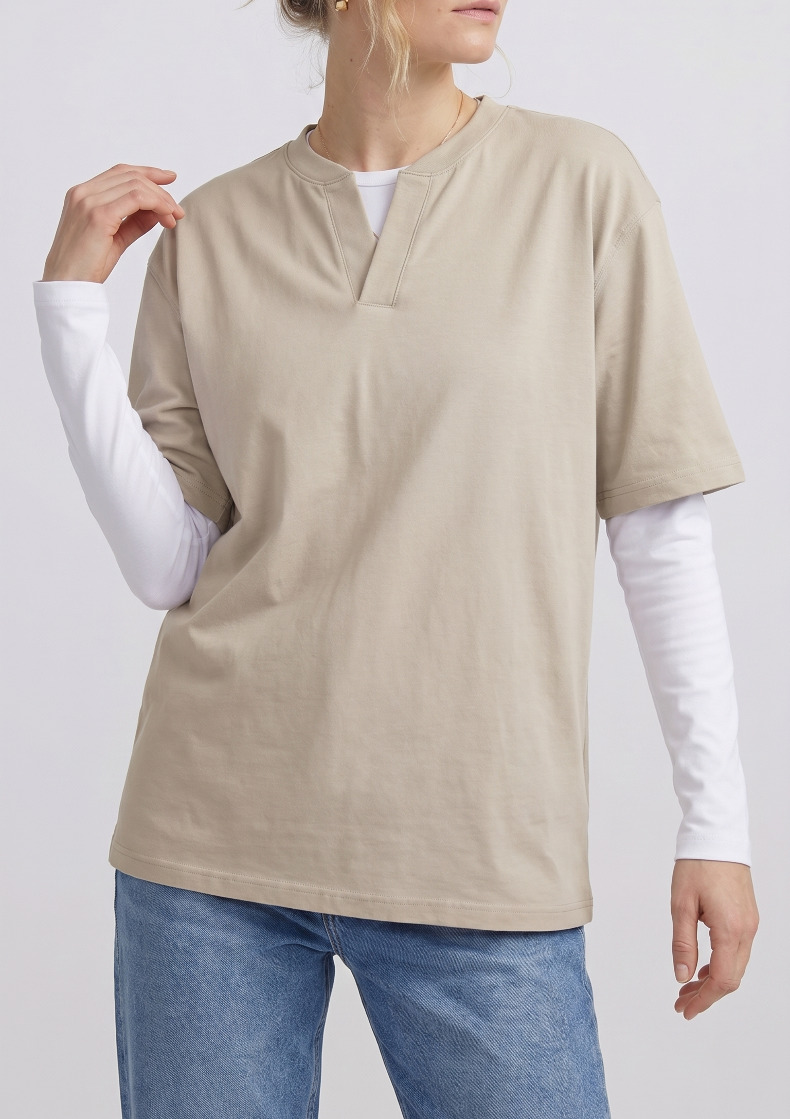 Split Neck Tee