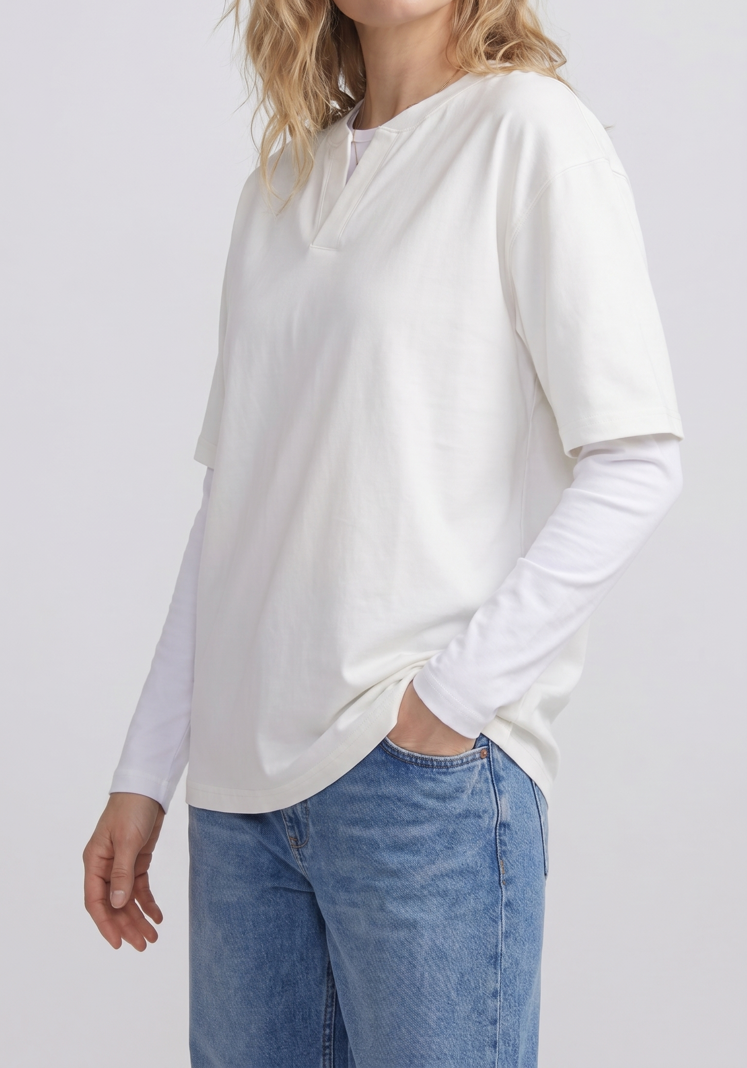 Split Neck Tee