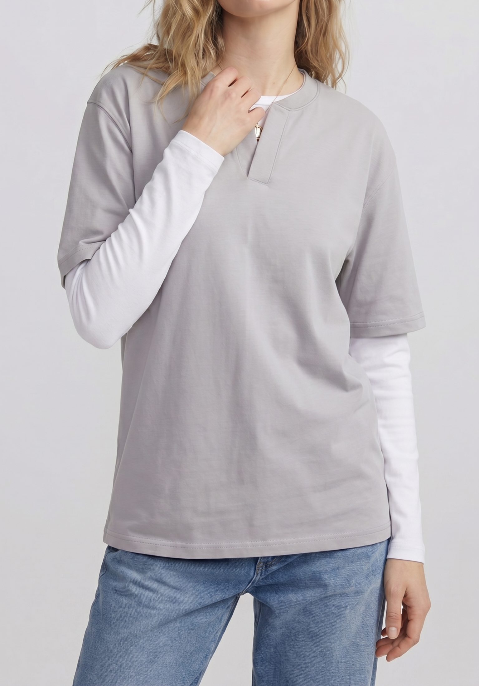 Split Neck Tee