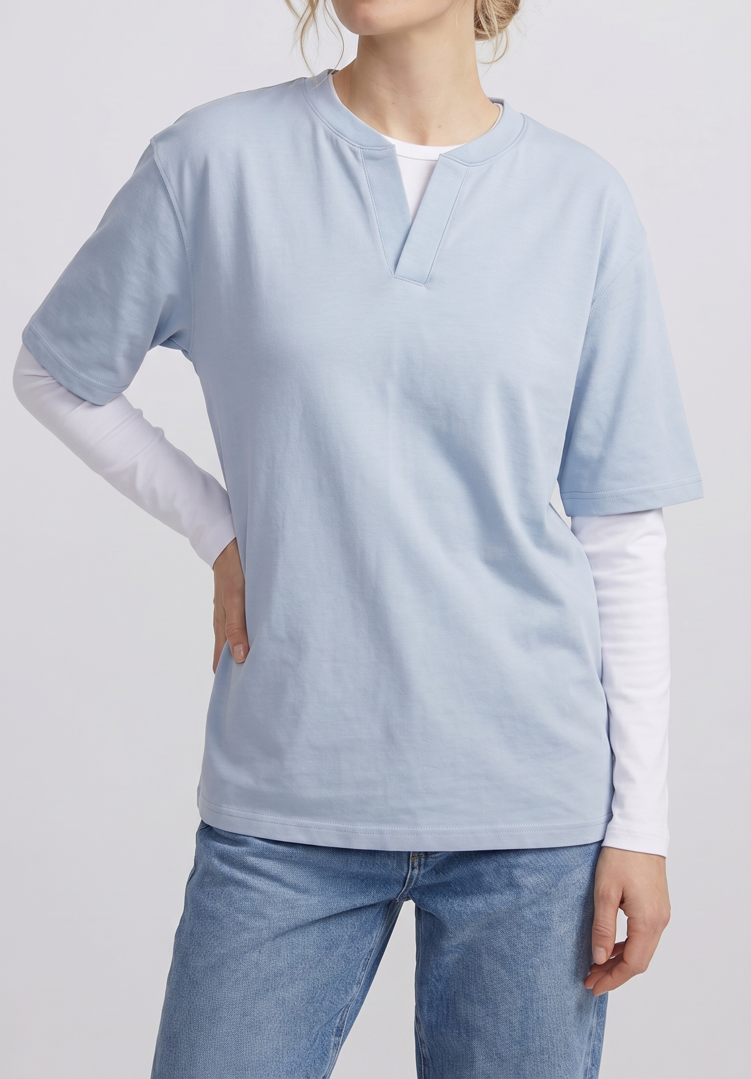 Split Neck Tee