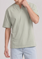 Split Neck Tee — Unisex Relaxed Fit