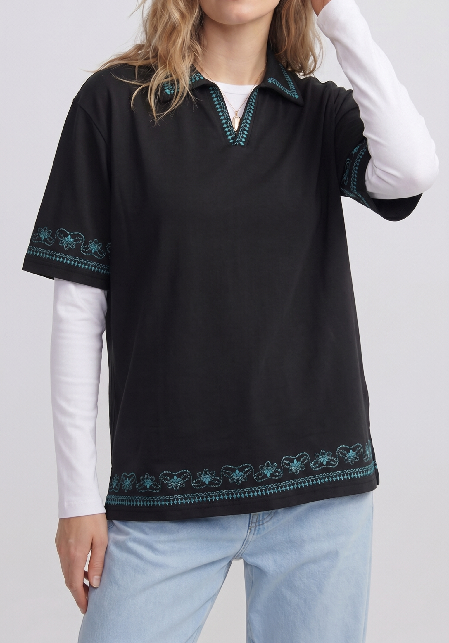 Embroidered Polo Tee