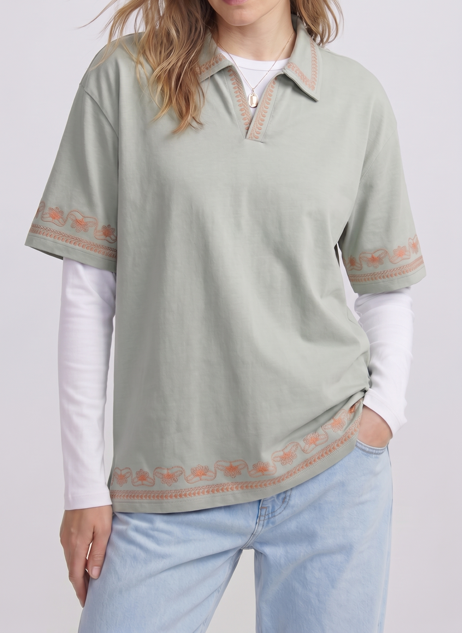 Embroidered Polo Tee
