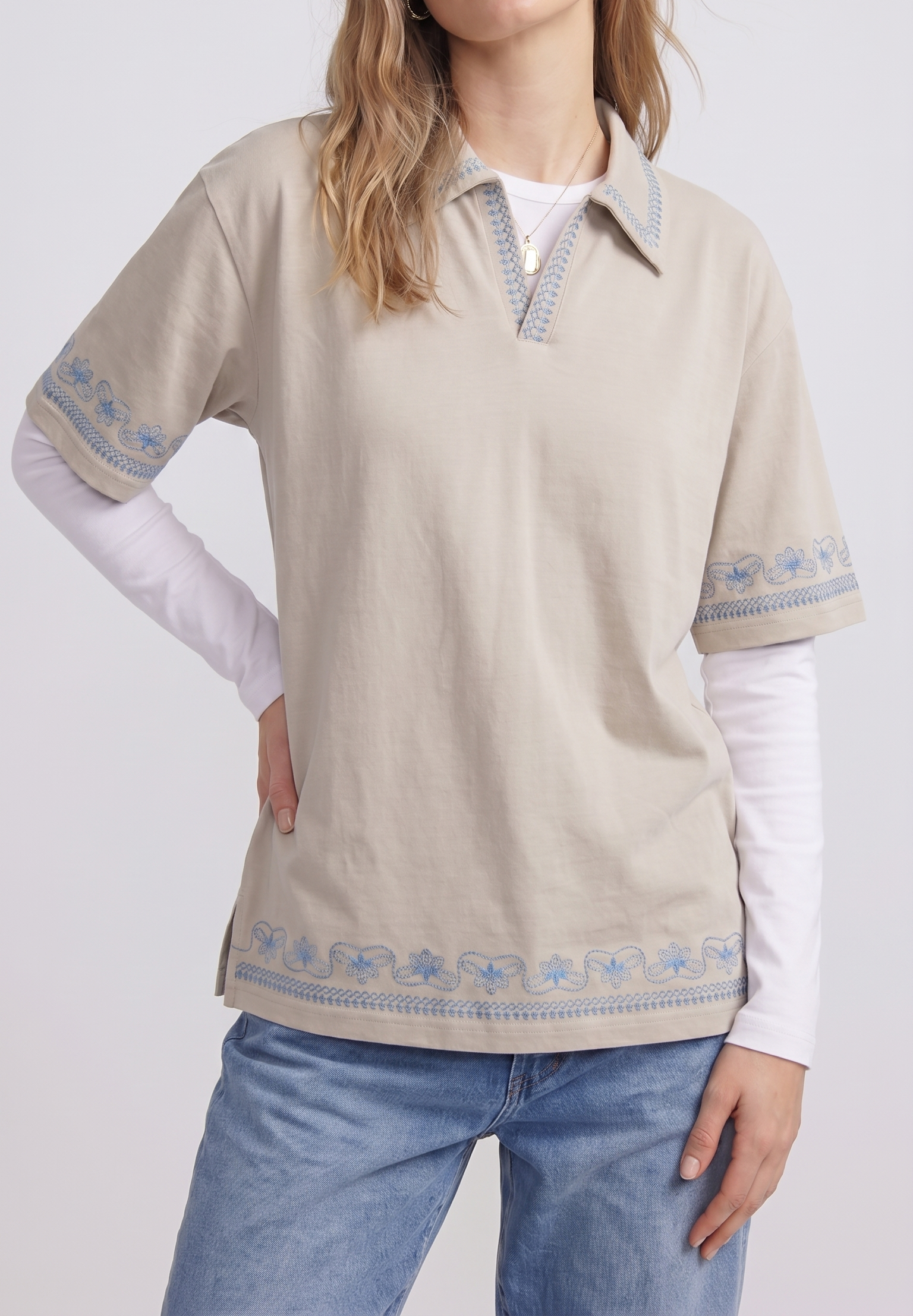 Embroidered Polo Tee