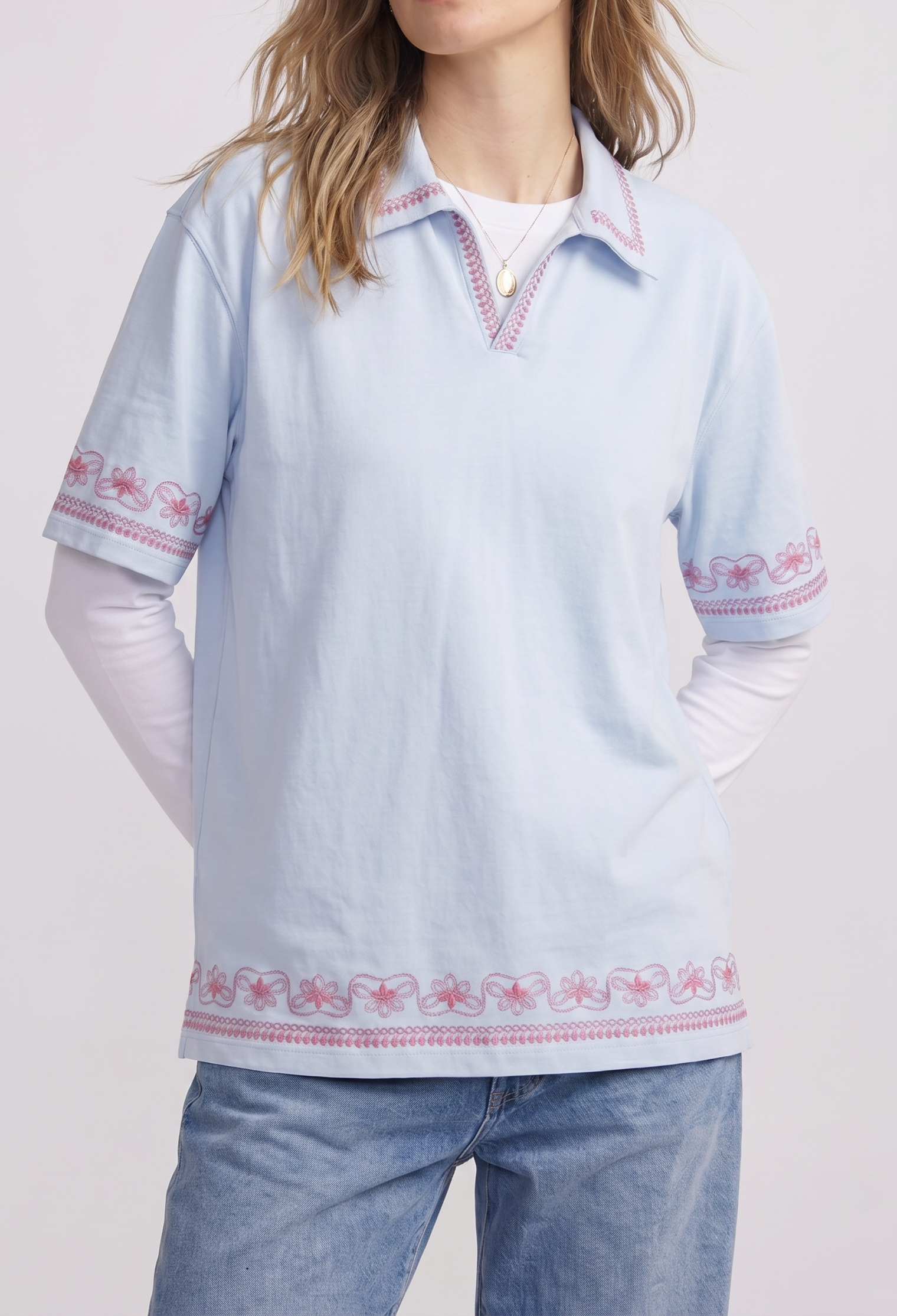 Embroidered Polo Tee