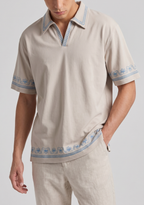 Embroidered Polo Tee — Unisex Relaxed Fit