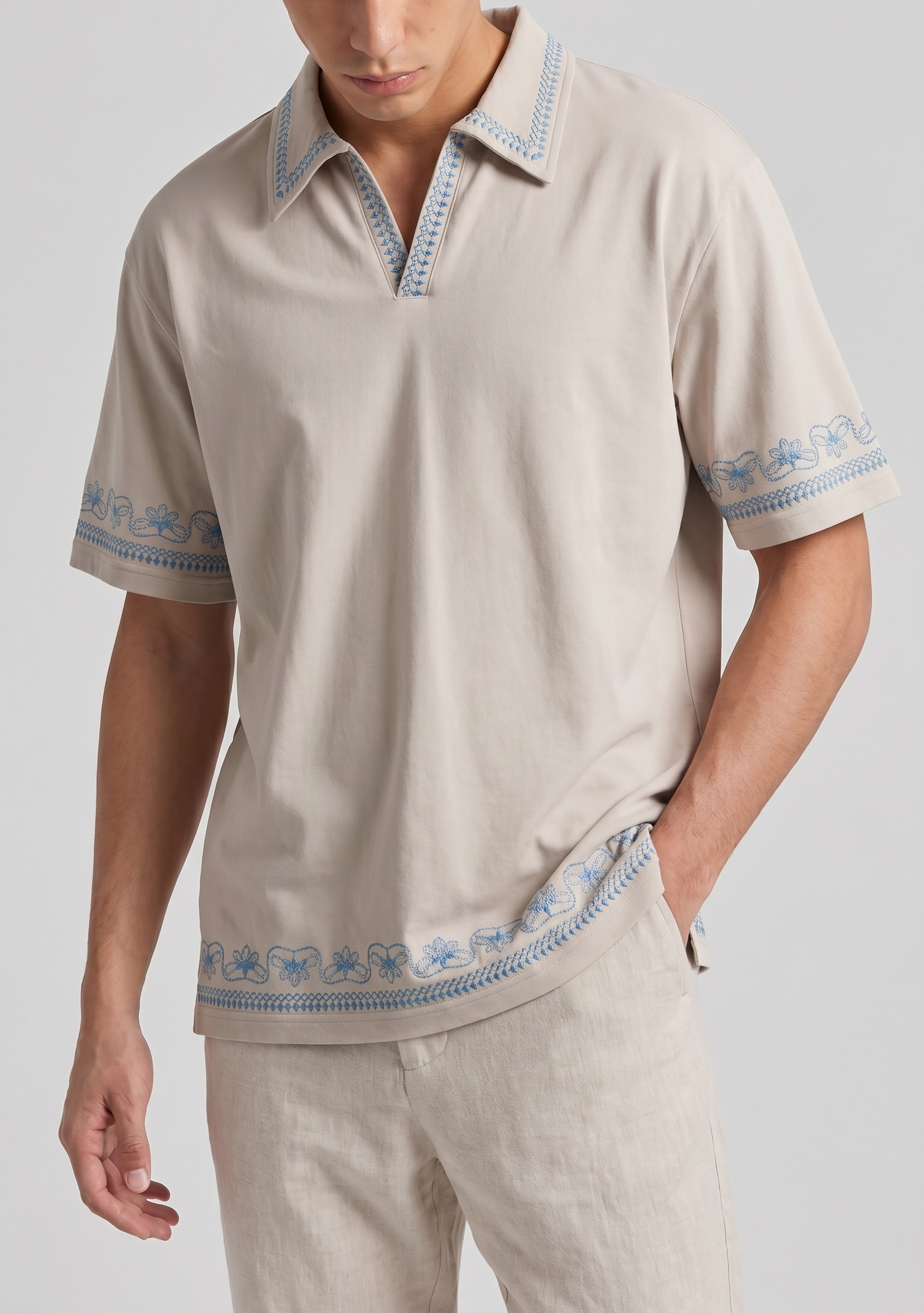 Embroidered Polo Tee
