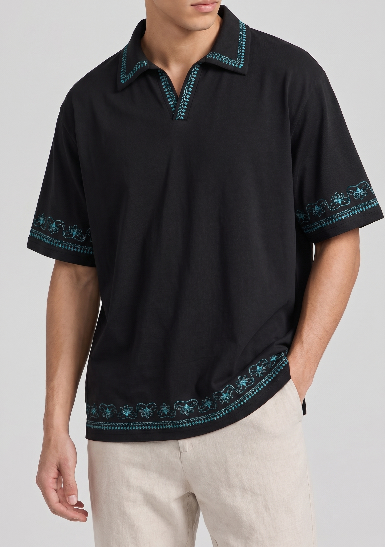 Embroidered Polo Tee