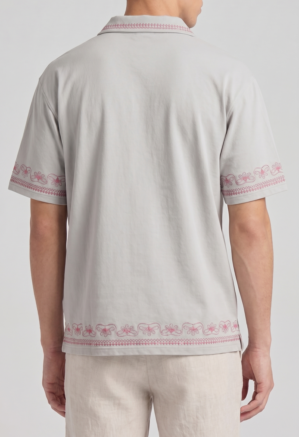 Embroidered Polo Tee — Unisex Relaxed Fit