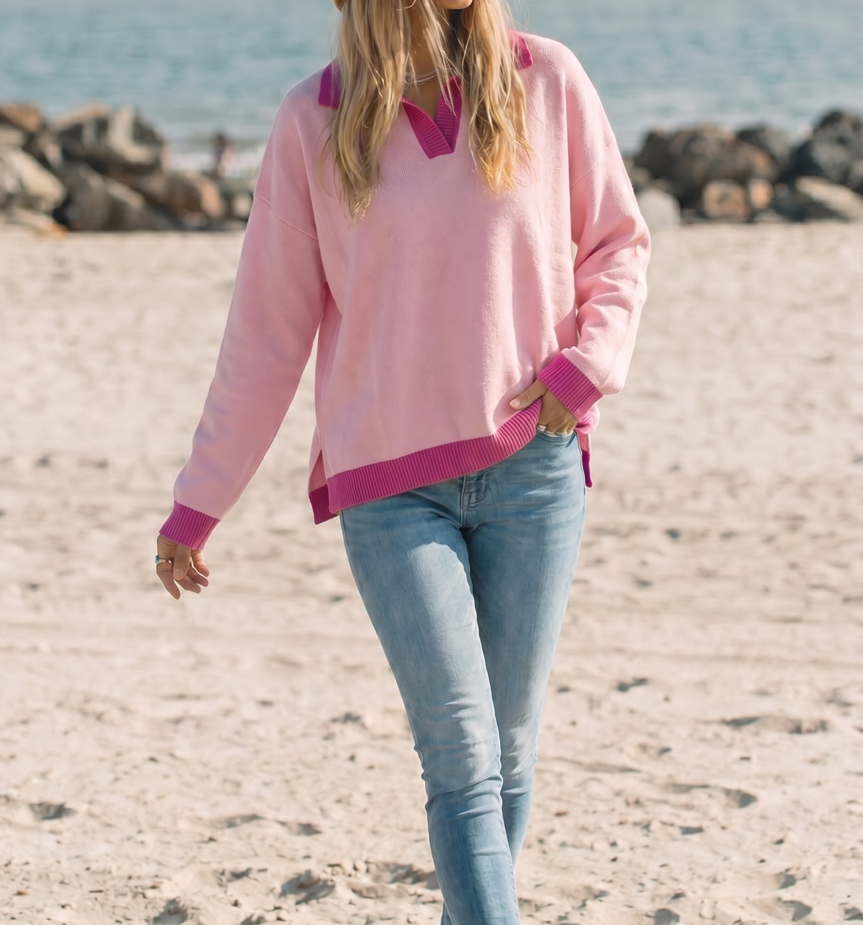 Knit Polo Long Sleeve