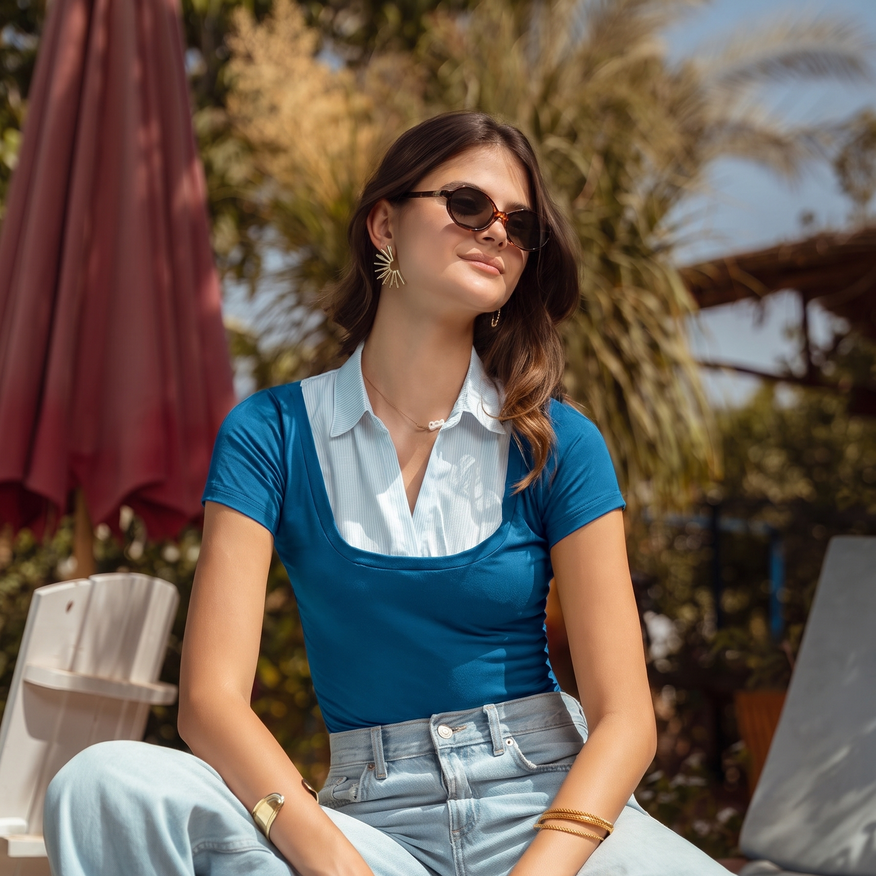 Layered Short Sleeve Top