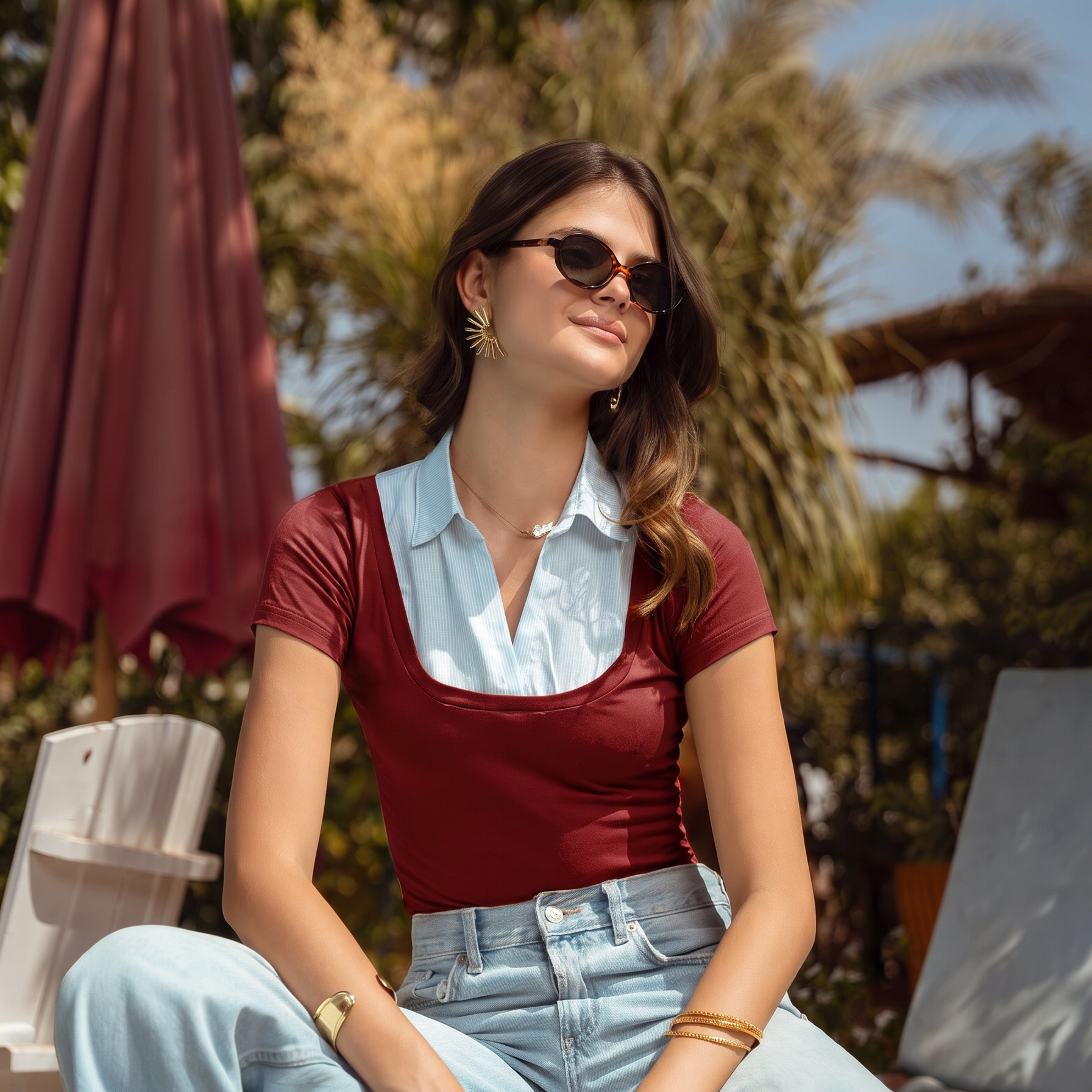 Layered Short Sleeve Top