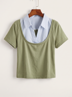Layered Short Sleeve Top