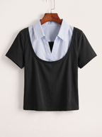 Layered Short Sleeve Top