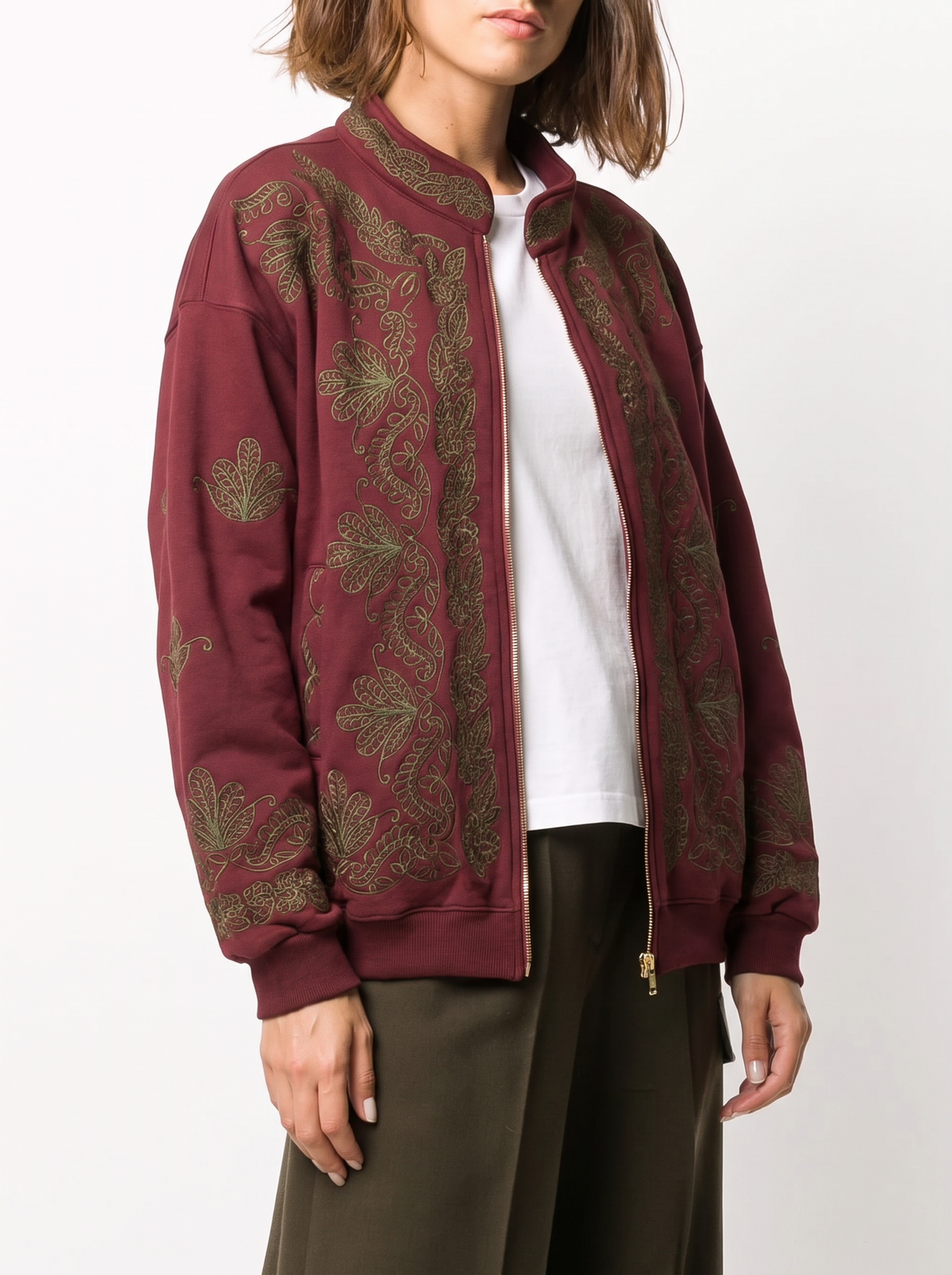 Leaf Embroidered Jacket