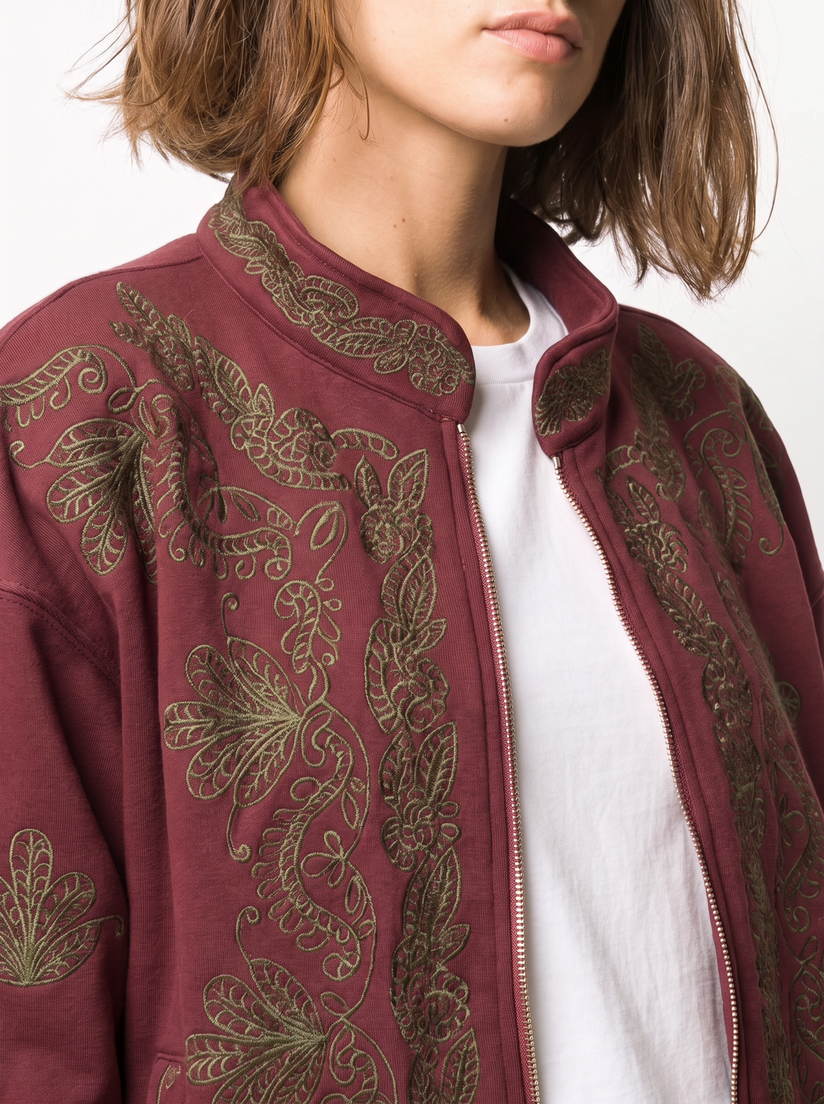 Leaf Embroidered Jacket