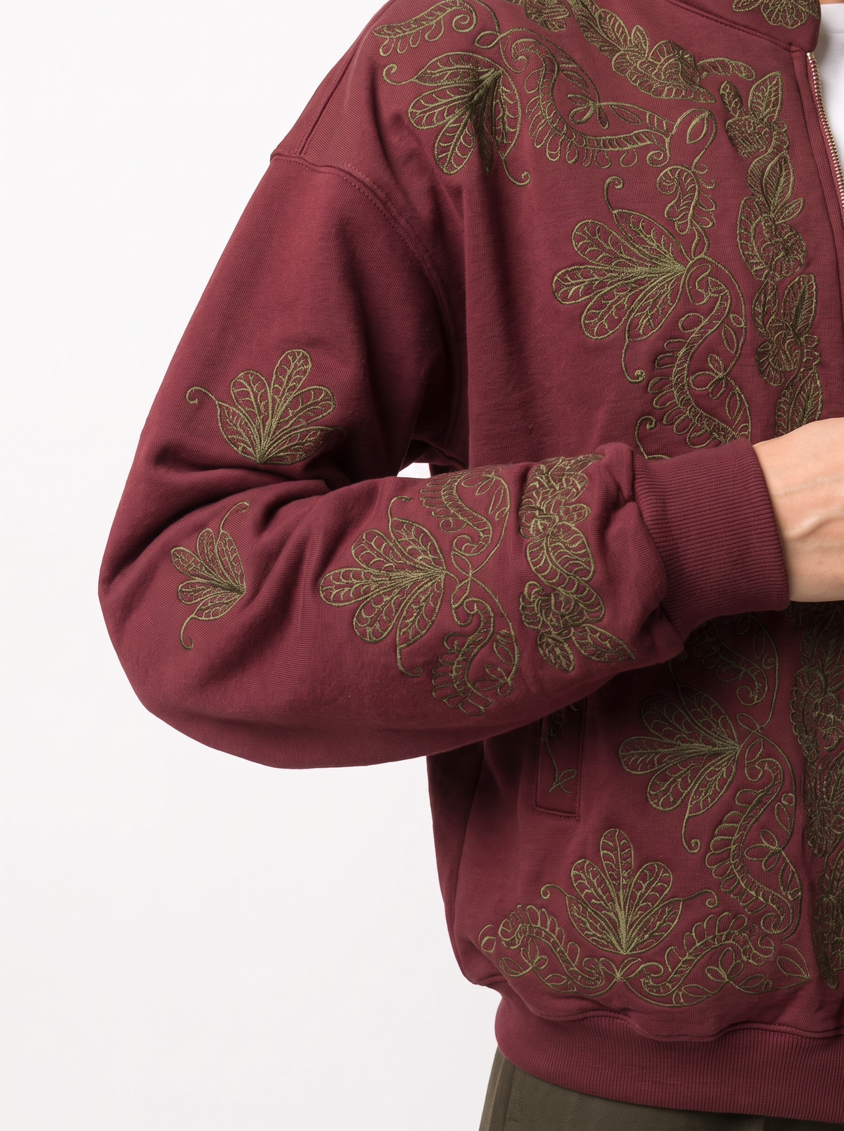 Leaf Embroidered Jacket